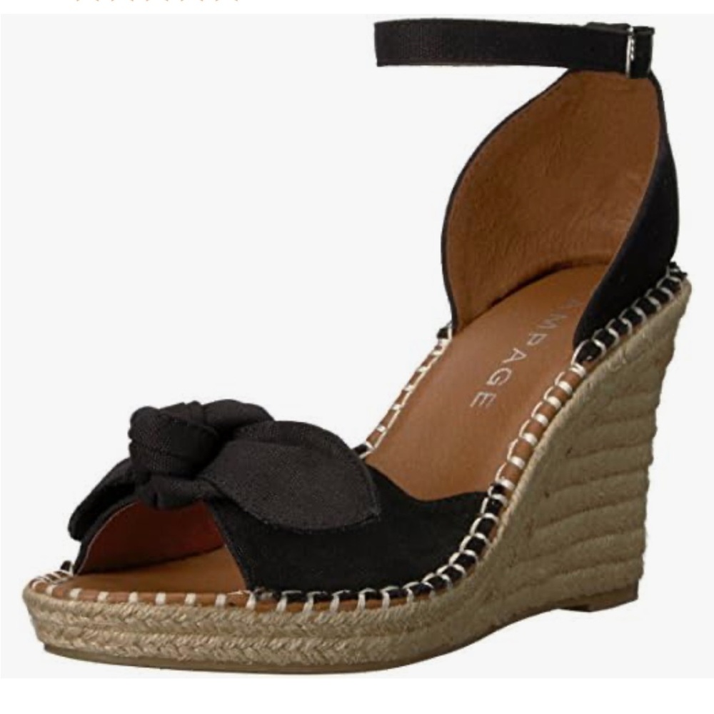 Rampage Bow Ram-Hayna Espadrille Wedge Sandal
